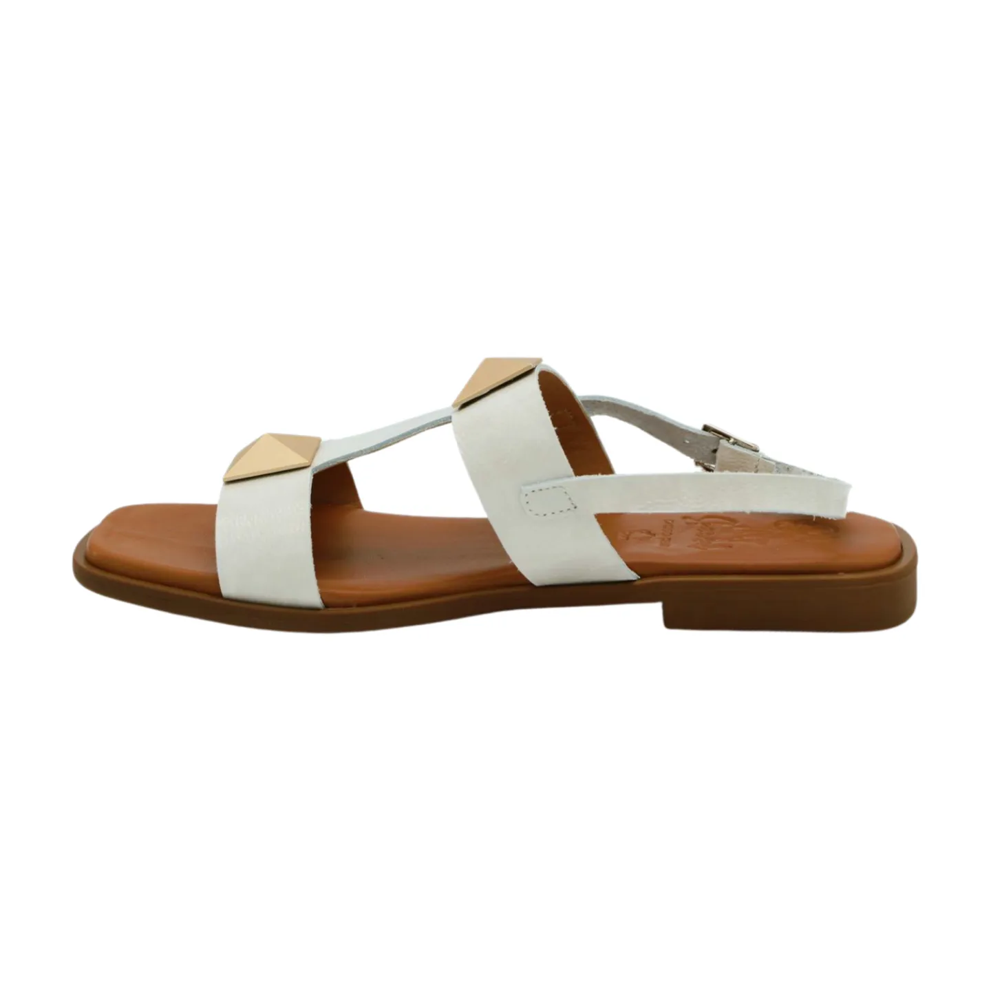 OH MY SANDALS Off White  Leather  Sandal