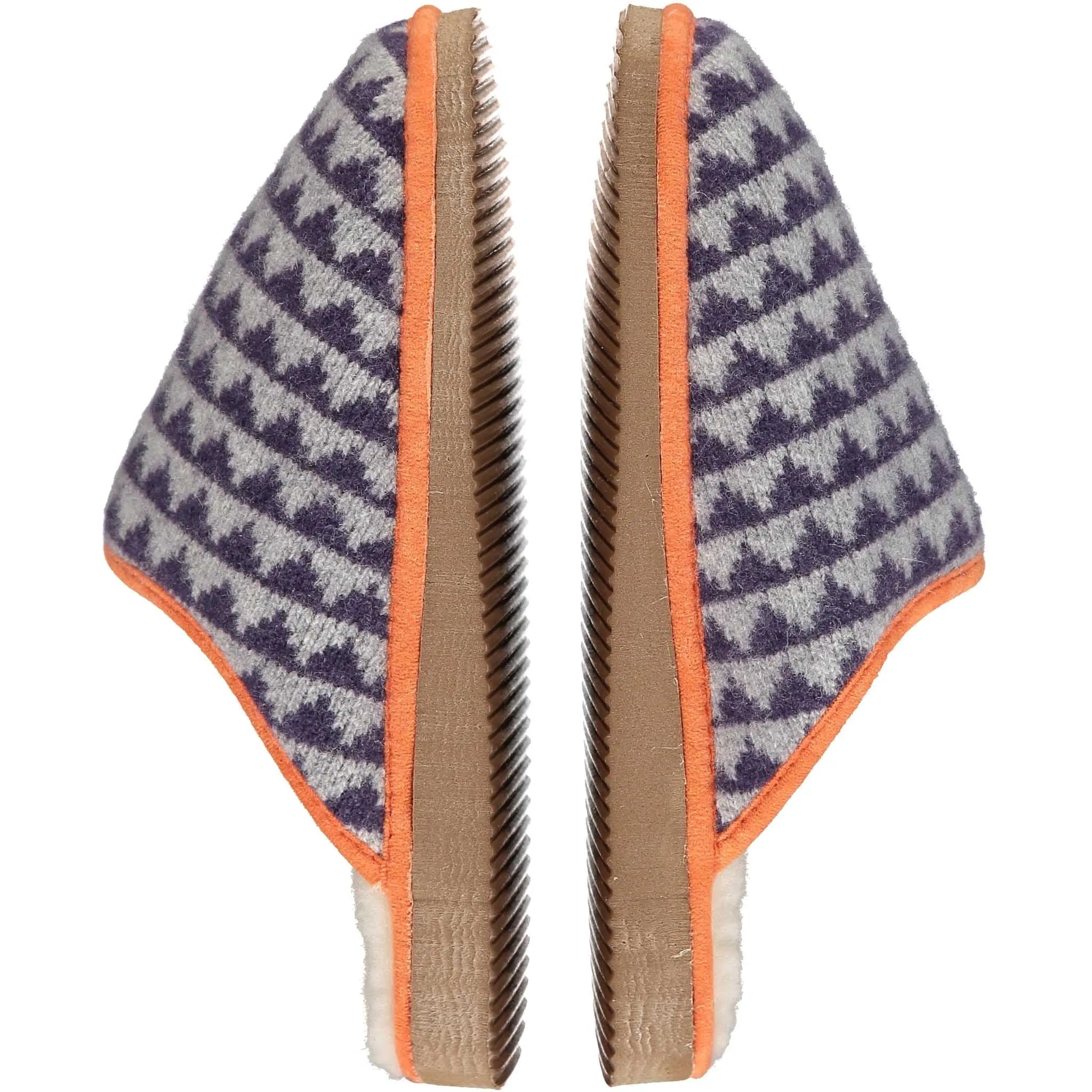 Purple Triangle Lambswool & Sheepskin Slippers - SMALL, MEDIUM & LARGE ONLY