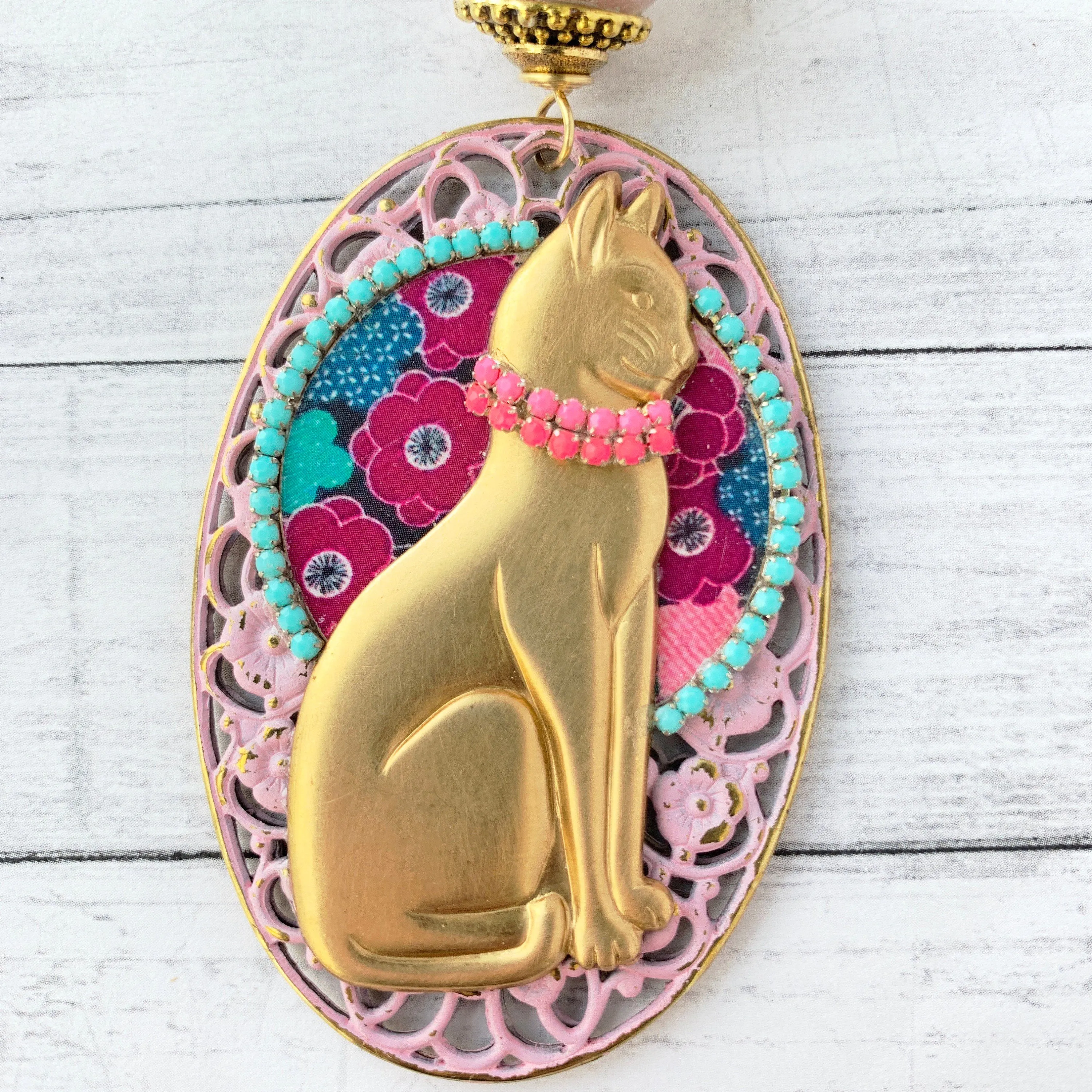 Siamese Cat Pendant Necklace