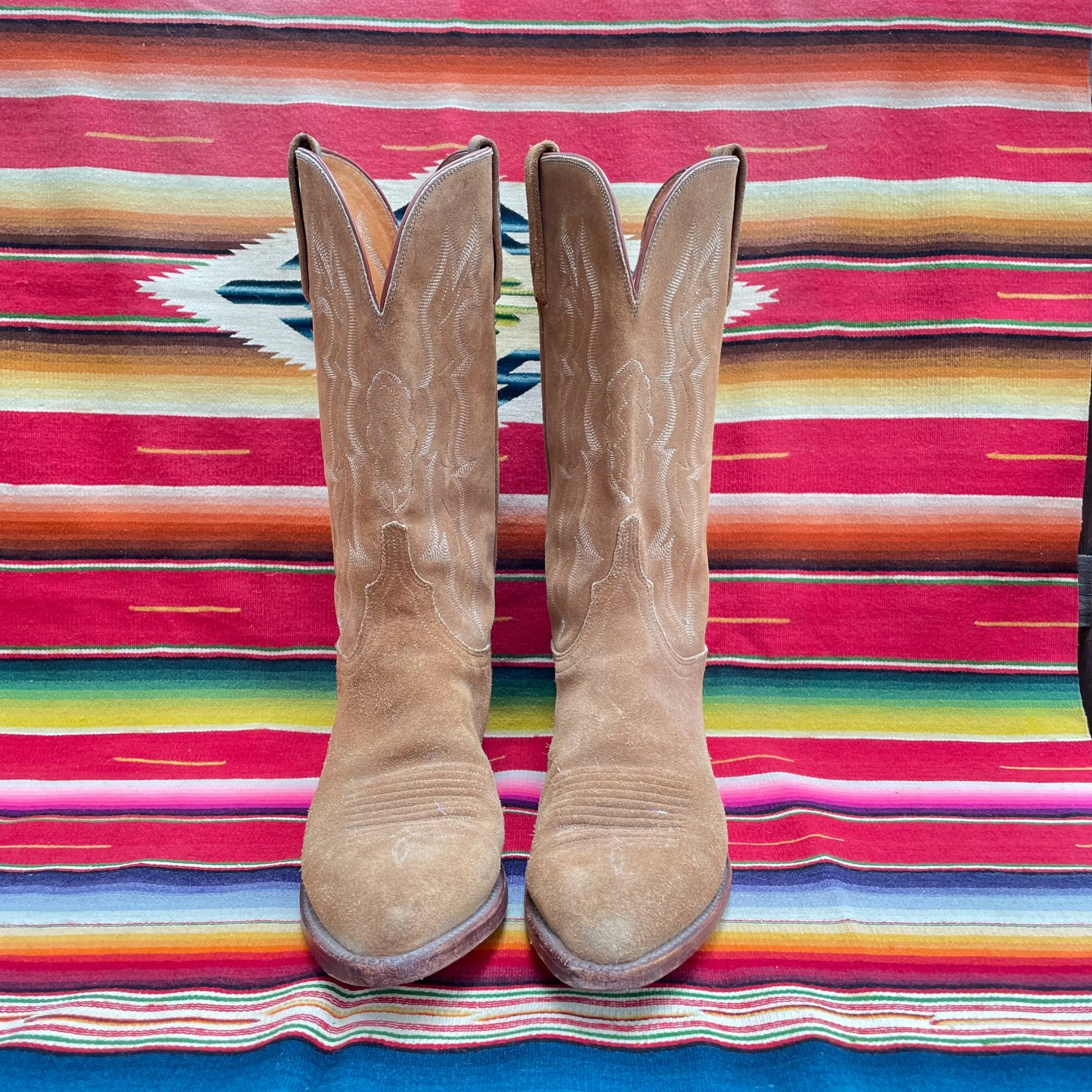 SOLD Vintage 1883 Luccese Womens Suede Western Boots, 10B, Fit Smaller