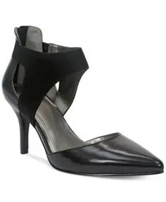 TAHARI Women's  •Corry•  Two-Piece Black Leather Pump