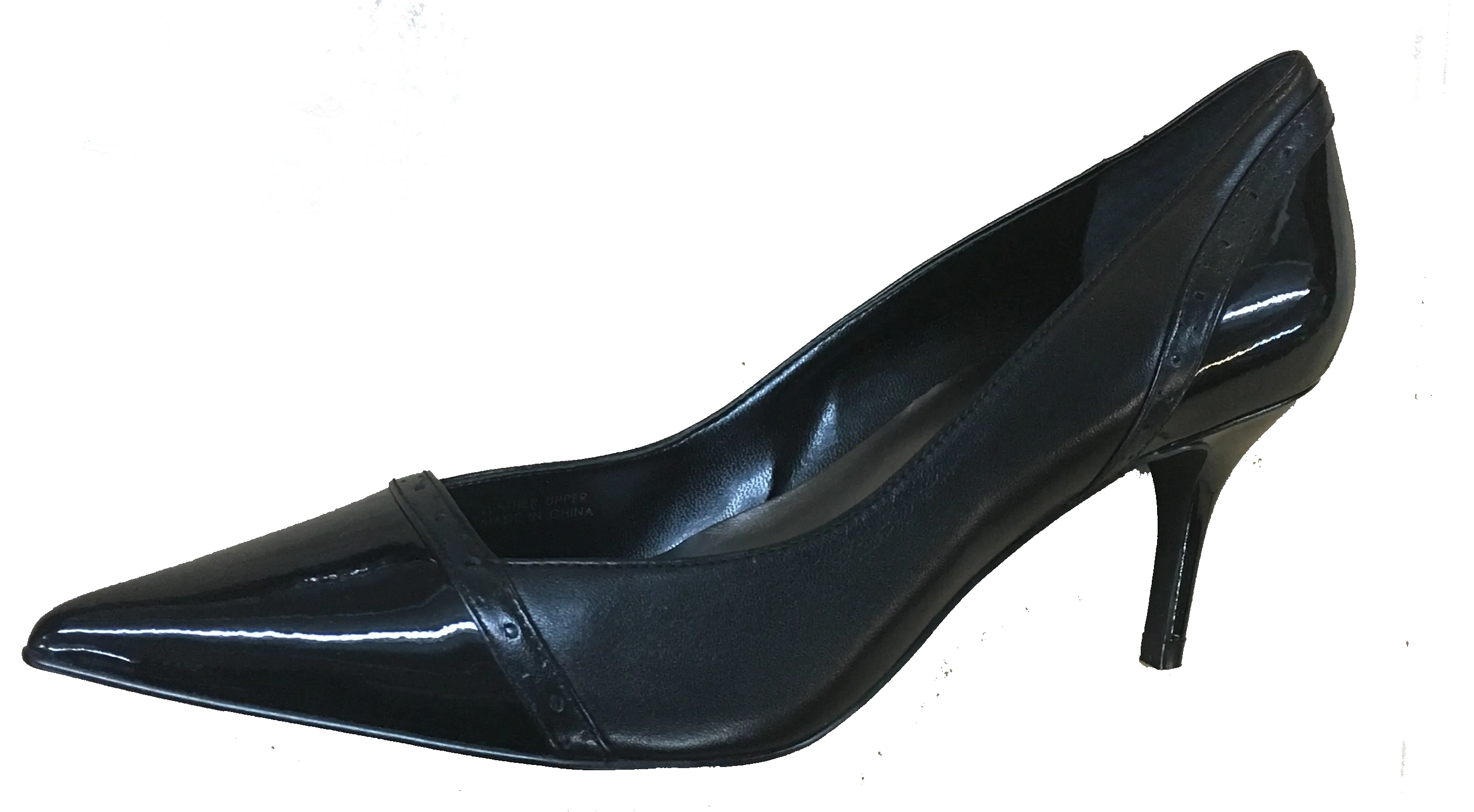 Tahari Womens •Raylin• Pointy- Toe Black/Black Patent Pump