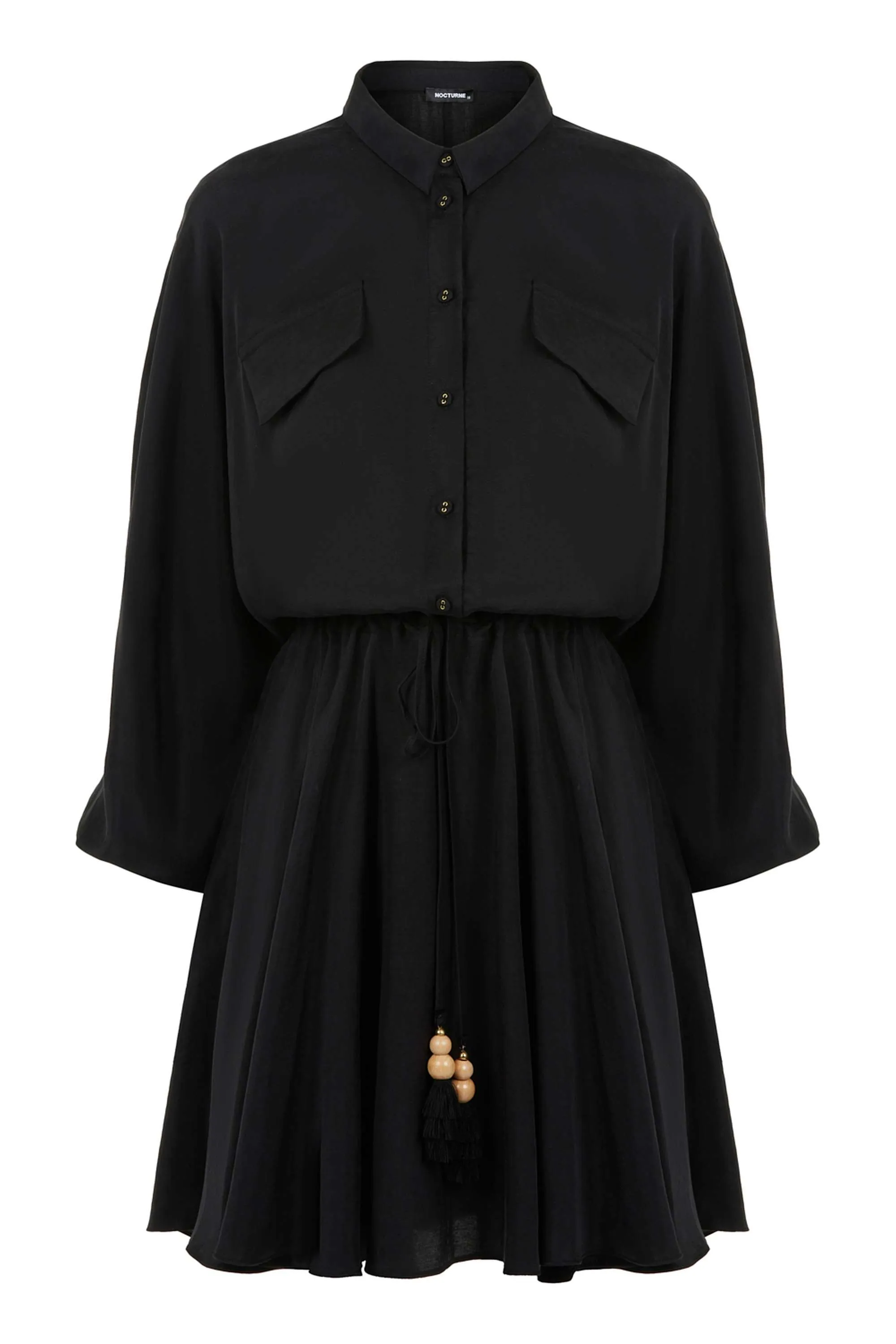 Tasseled Shirt Dress