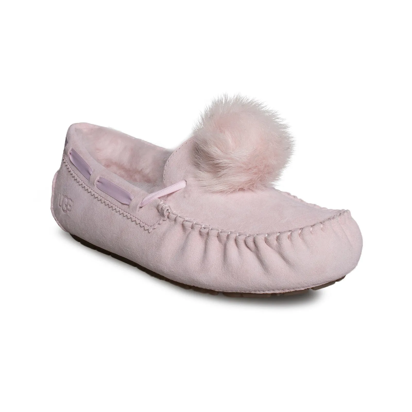 UGG Dakota Pom Pom Seashell Pink Slippers - Women's