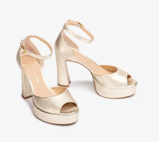 Unisa gold platform sandal VEJER