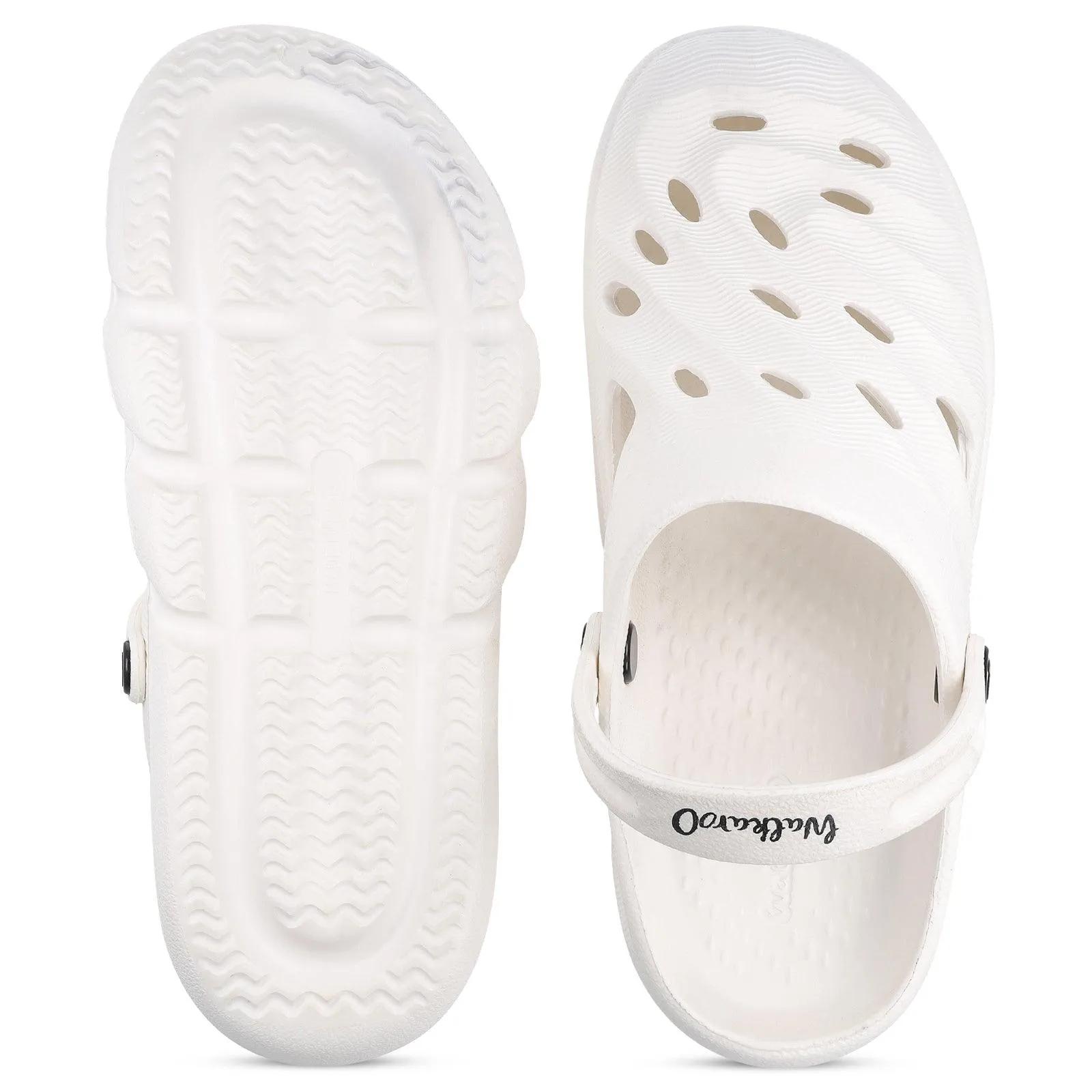 Walkaroo Mens Clogs  - WC8732 White