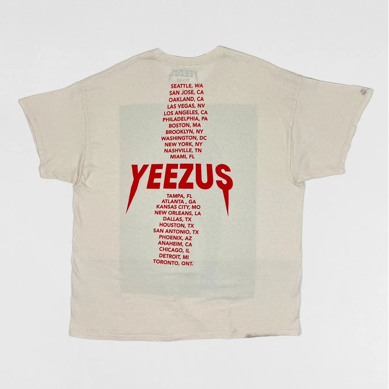 Yeezus Tour 2013 Beige Photo Tee By Nick Knight